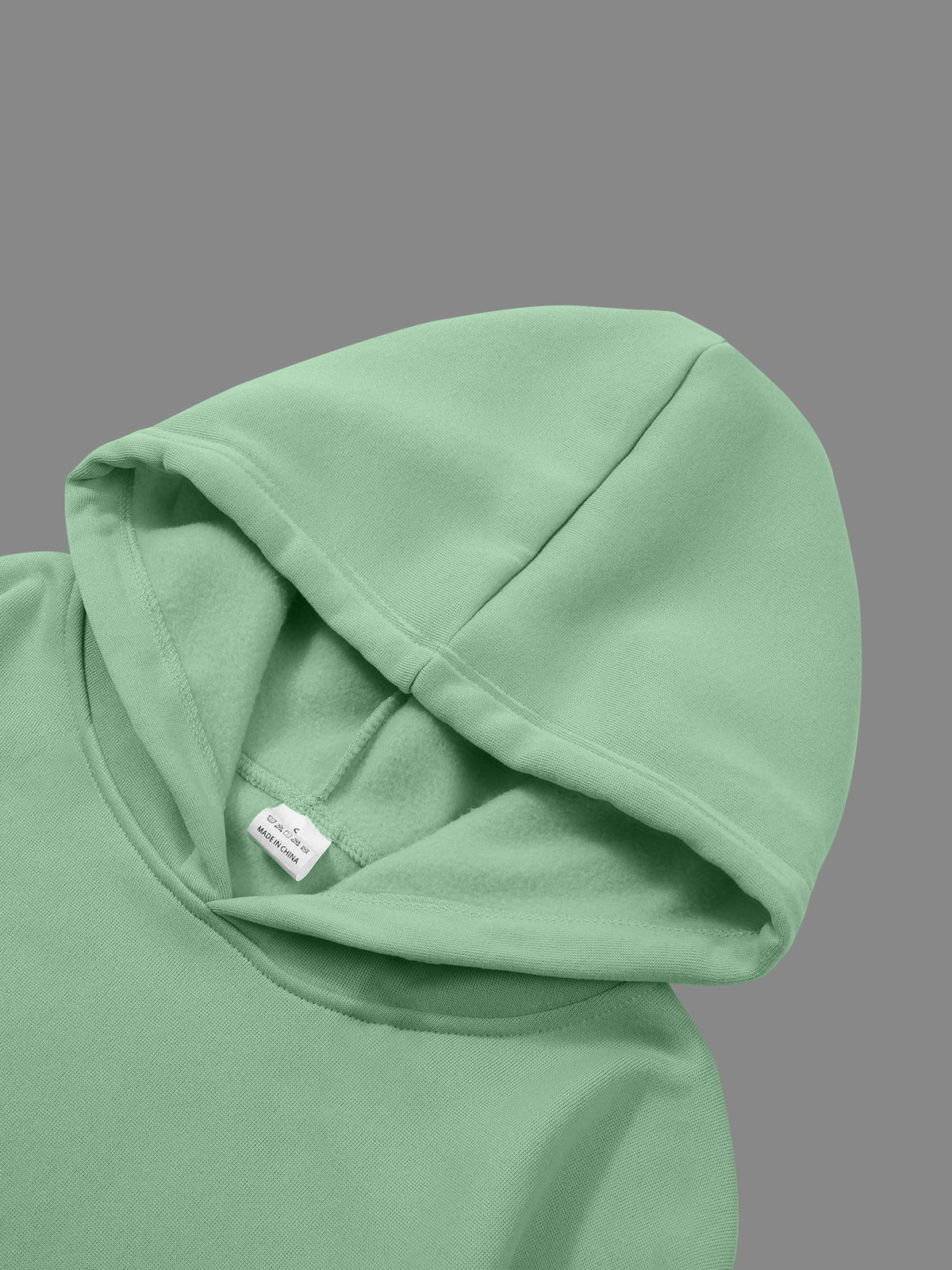 Mountain, Autumn Winter Women'S Fleece Thick Warm Hooded Sweatshirt And Shorts Set, Casual Outdoor Loose Comfortable Casual Sports All-Match Two-Piece Set - Light Green
