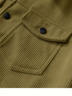 New Men'S Corduroy Jacket Coat, Spring/Autumn Trendy Outerwear, Single-Breasted Lapel with Multiple Pockets, Warm And Versatile Men'S Top, Suitable for Daily Commute And Office Wear - Khaki 2