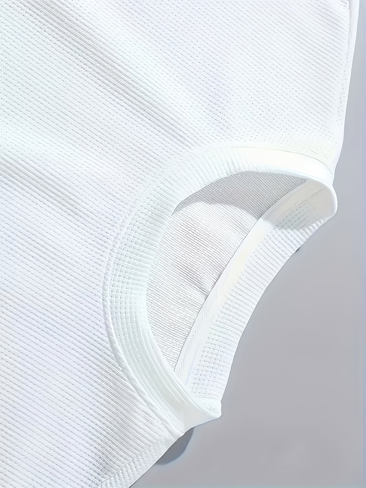 6pcs Men's Lightweight Waffle Knit Short Sleeved Round Neck T-shirt - Casual Summer Top with Contrasting Cuffs and Hem, Polyester Fiber, Suitable for Fitness and Casual Wear - Style4