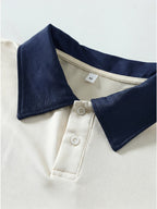 1pc, Le Yitong Rabbit T-Shirt Print Men'S Summer Casual Polo Shirt, Preppy Style Leisure Couple Short Sleeve Top, Summer Daily Outing, Campus Wear, Student Couple Style Best Choice, Suitable for Daily Outing And Athletic Wear - Unisex - Navy Color