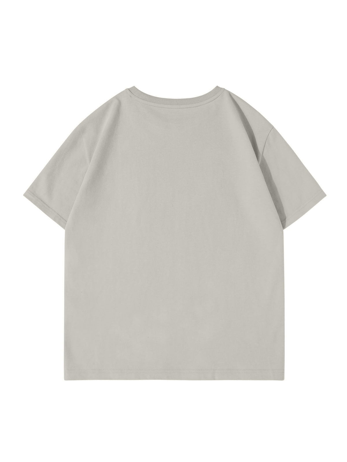 100% Men'S Summer Casual T-Shirt, Loose Fit - Gray Apricot