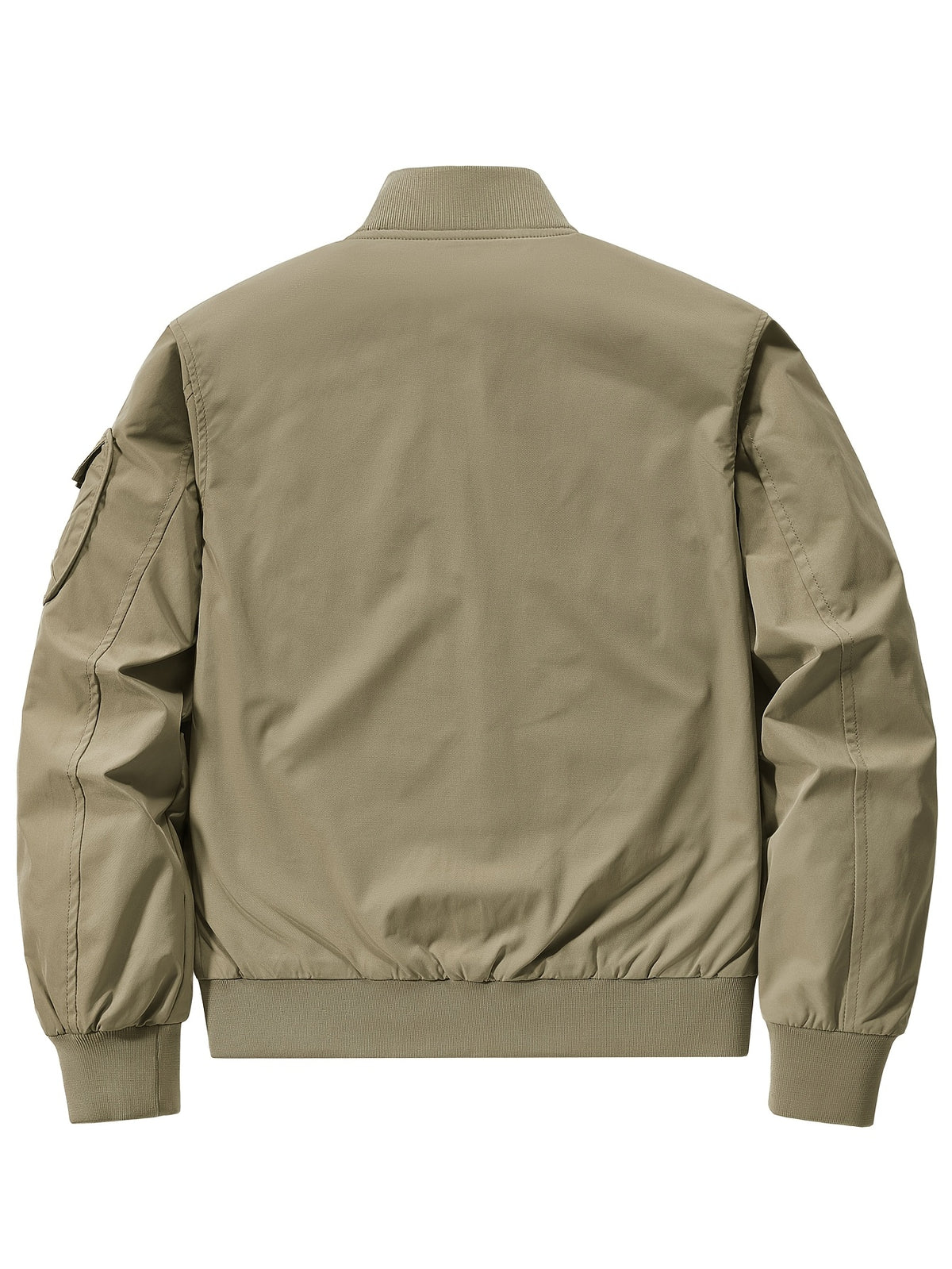 Outdoor Casual Loose Top Stand Collar Men'S Spring Autumn Men'S American 3D Pocket Flight Jacket Baseball Uniform Work Jacket Men - Khaki