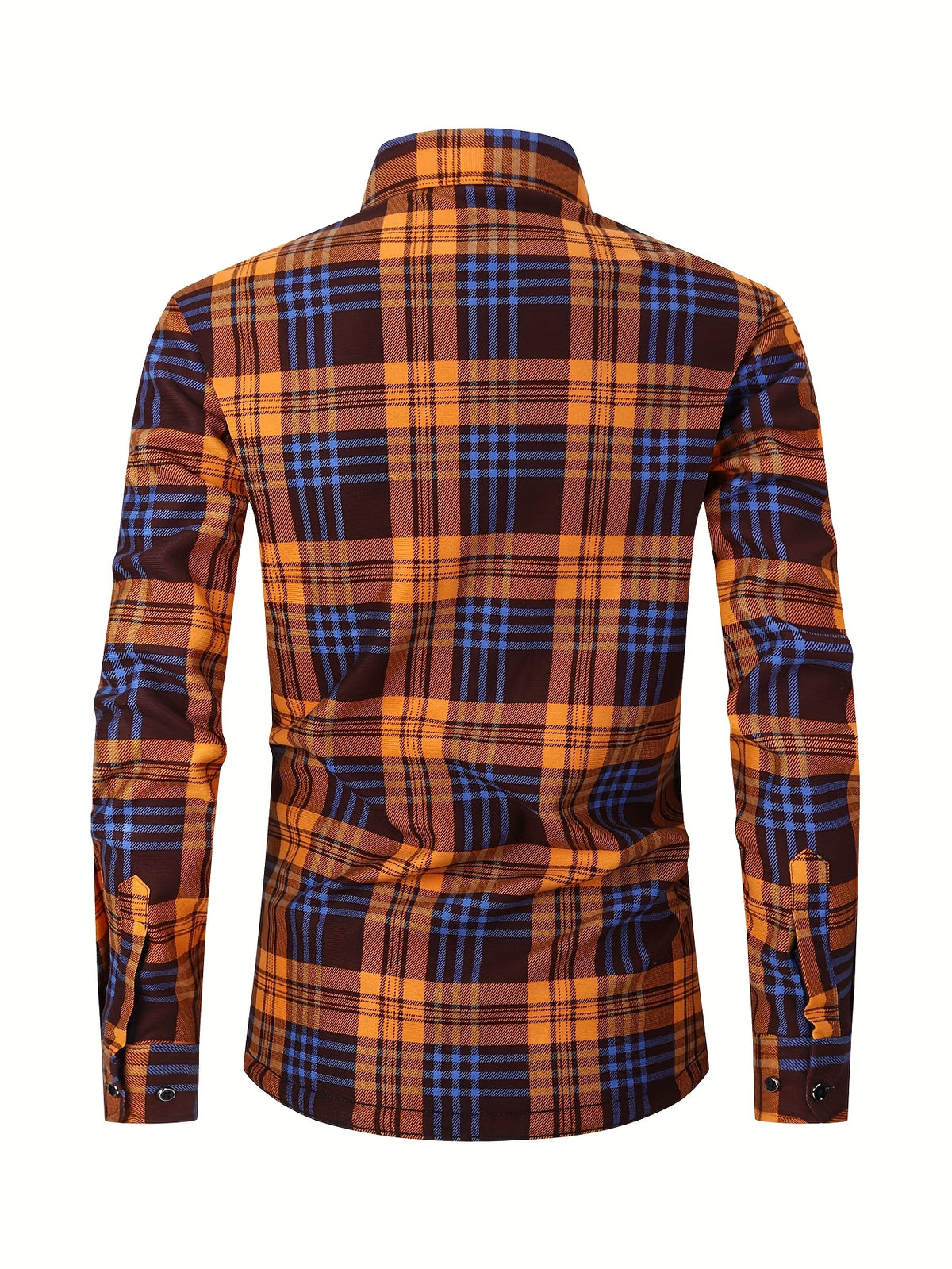 Autumn/Winter Plaid Flannel Shirt for Men, -Lined, Thickened, Warm, Long-Sleeve Workwear Jacket, Casual Top, New Season - Huang Ge