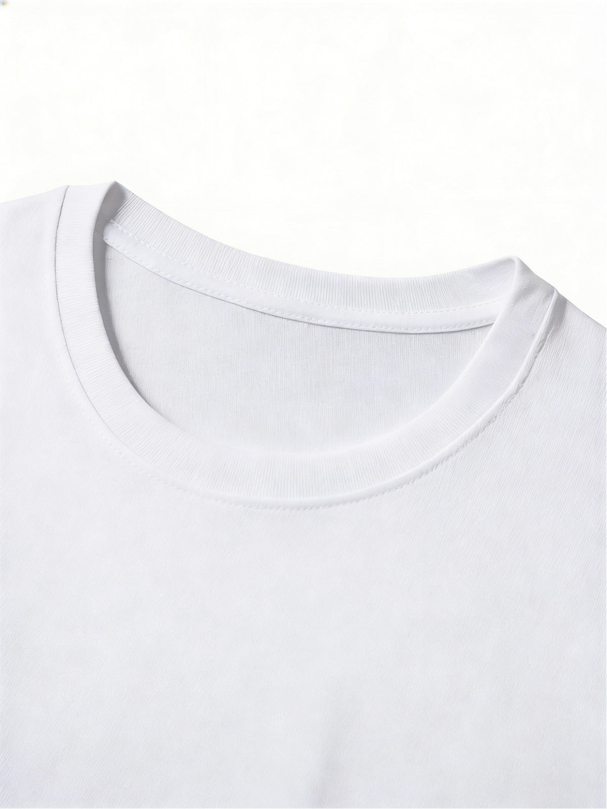 100% Cotton Men's Long-sleeve T-shirt, Pure Cotton Base Layer, Mountain Print Pattern, Suitable for All Seasons, Machine Washable - White
