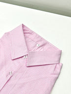 Early Spring Spring New Versatile Basic Multi-Color Optional Easy Fashion Niche Print Lapel Long Sleeve Casual Shirt - Pink Color