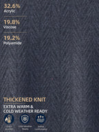 Men's Autumn & Winter Knitted Sweater Vest, Classic V-Neck with Raised Herringbone Texture, Thick & Warm, Timeless Refined Style for Work, Casual Wear, Outdoor Activities & Camping, Ideal Gift for Dad or Husband - Dark Gray