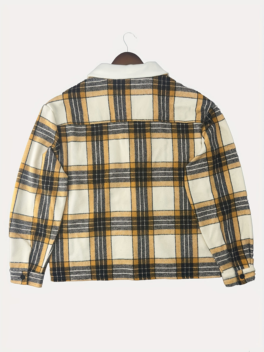 Pearson OBM Men's Novelty Plaid Cross-Border Coat - Yellow