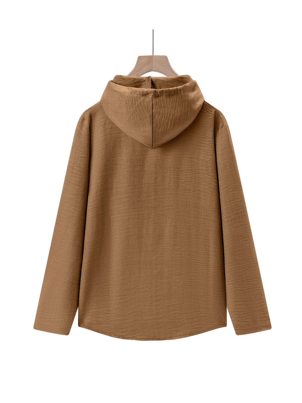 Men'S Breathable Hooded Long Sleeve Beach Henley Base Shirt - Linen