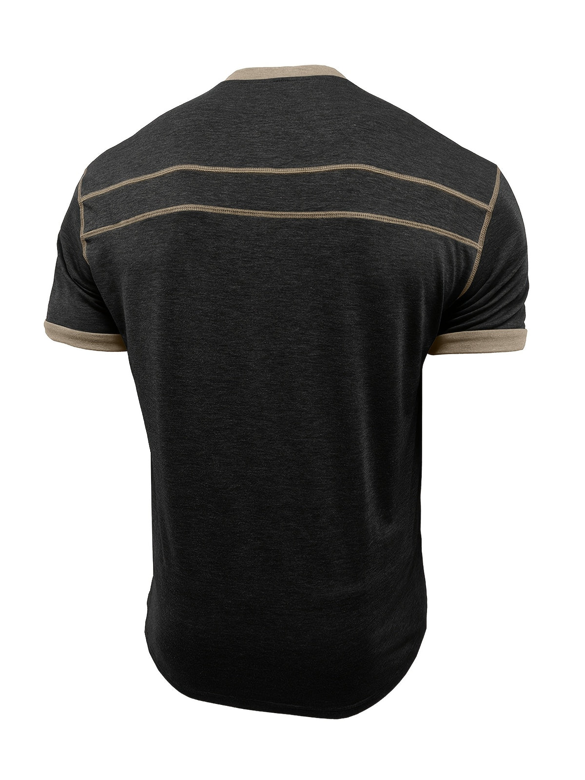 Summer Men'S Short Sleeve T-Shirt Classic Henry Shirt Men'S Short Sleeve Shirt Soft And Skin-Friendly A Must-Have for Summer Breathable And Cool Two-Piece Set for - Blue with Royal Blue