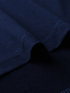 Men'S Casual Versatile Hooded Short-Sleeved T-Shirt, Lion Claw Mark Double-Sided Pattern, English Print - Navy Color