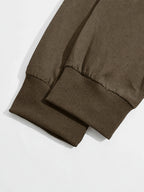 Men's Autumn/Winter 100% Zip-Up Pilot Jacket Coat, MILANO Print Zipper Stand Collar Casual Baseball Jacket, 6 Colors Available, Casual, Simple, Breathable, Lightweight Outerwear Winter Clothes for Men - Coffee Color