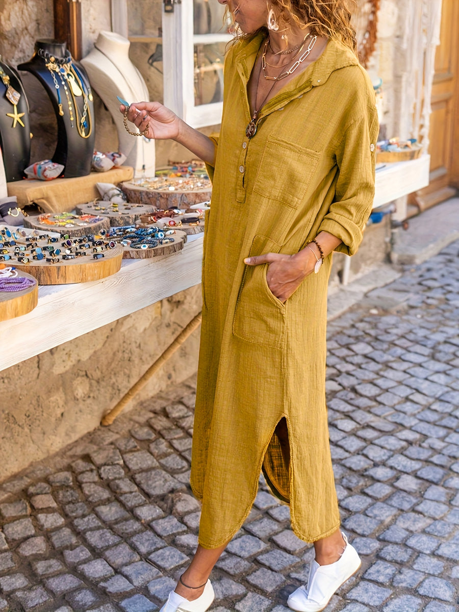 Fashionable Standard Size Elegant Dress - Yellow