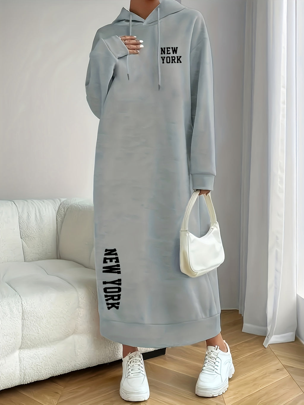 Women'S Fashion Dress - Light Grey
