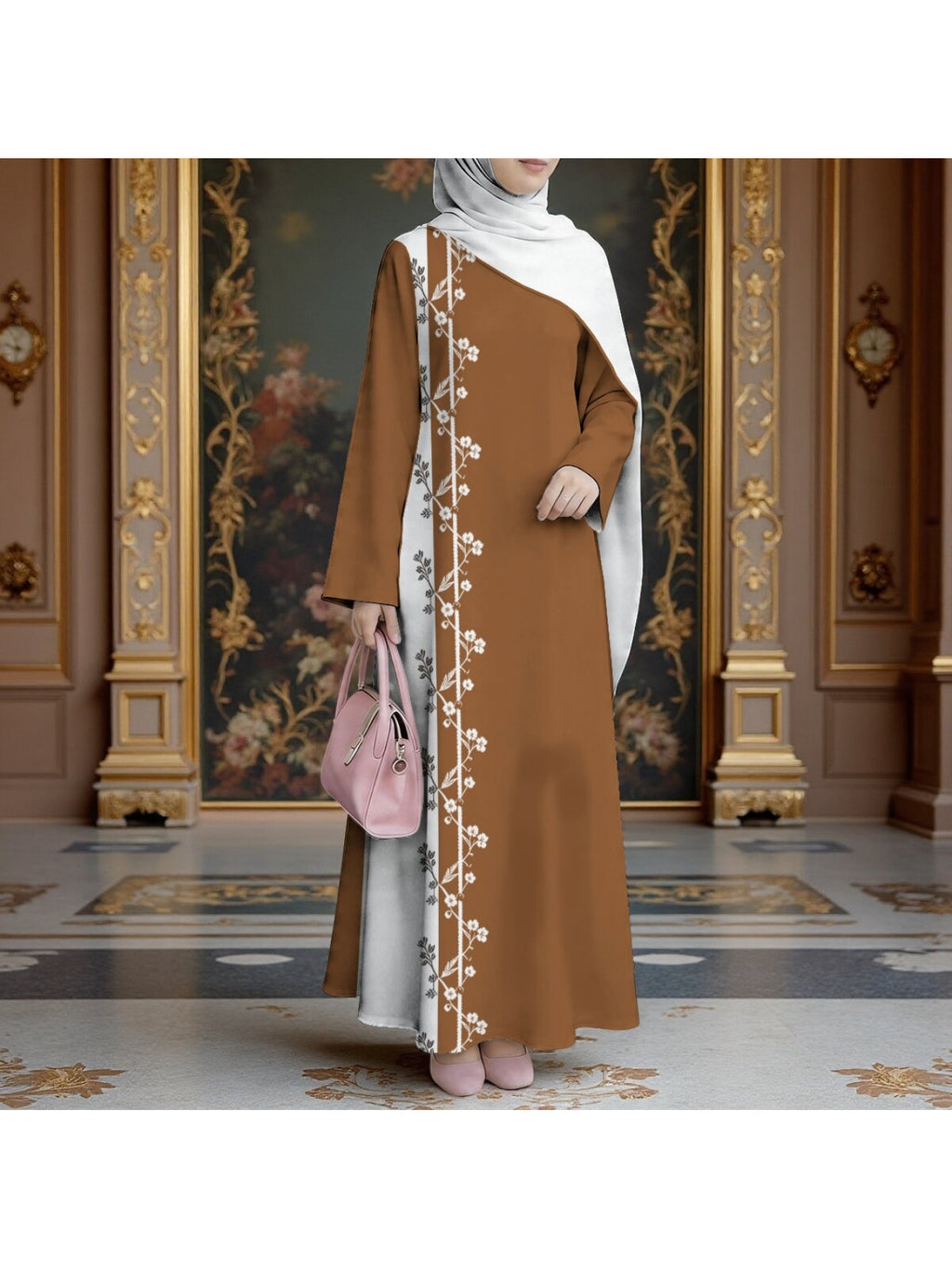 2026 Special Collection, Muslim Women'S Long Dress, Middle Eastern Traditional Cultural Costume, Suitable for Malaysian Women to Wear, Comfortable And Breathable Fabric (Headscarf Accessory Not Included) - Mixed colors