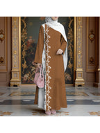 2026 Special Collection, Muslim Women'S Long Dress, Middle Eastern Traditional Cultural Costume, Suitable for Malaysian Women to Wear, Comfortable And Breathable Fabric (Headscarf Accessory Not Included) - Mixed colors