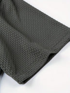 Men's Solid-color Polo Shirt with a Contrasting Button Placket Featuring a Light Business Style Design. The Fabric Is Breathable and Comfortable, Keeping You Cool in Summer. Perfect for Everyday Casual Wear and Outings, Available in Multiple Colors. - Dark Gray