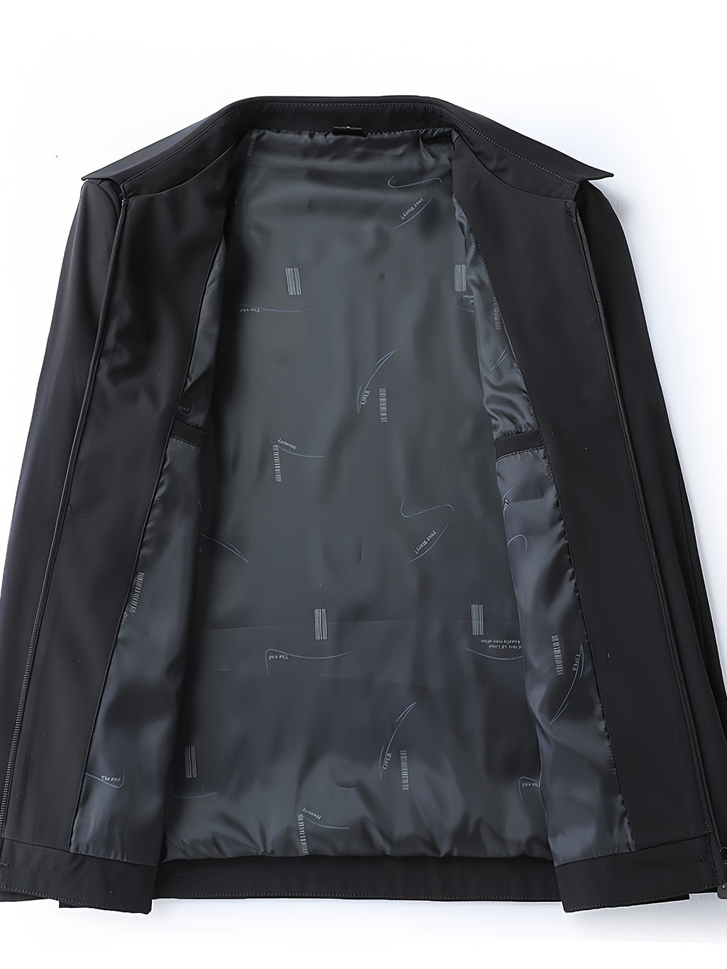 Executive Jacket, Short Style for Cadres, New Spring/Autumn Collection, Lapel Business Jacket for Middle-Aged Men - 40141-Professional Dad Style - 2593 Black