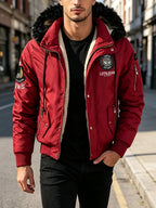 Men'S Winter Jacket Coat - Versatile And Fashionable for Casual Wear, Suitable for Outdoor Activities, Hiking, Commuting, And Gifting - Red