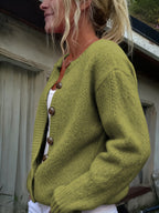 Women'S Thick Needle Sweater, Suitable for Autumn And Winter, Casual Warmth, Elegant And Versatile, Ideal for Holiday Parties. Long-Sleeved Shirt - Olive