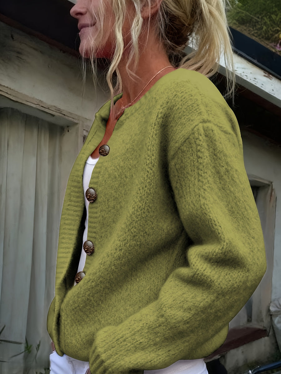 Women'S Thick Needle Sweater, Suitable for Autumn And Winter, Casual Warmth, Elegant And Versatile, Ideal for Holiday Parties. Long-Sleeved Shirt - Olive