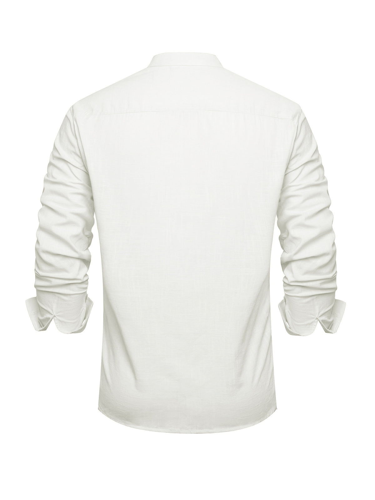 Men'S Casual Romantic Vacation Henley Shirt Long Sleeve Top - White