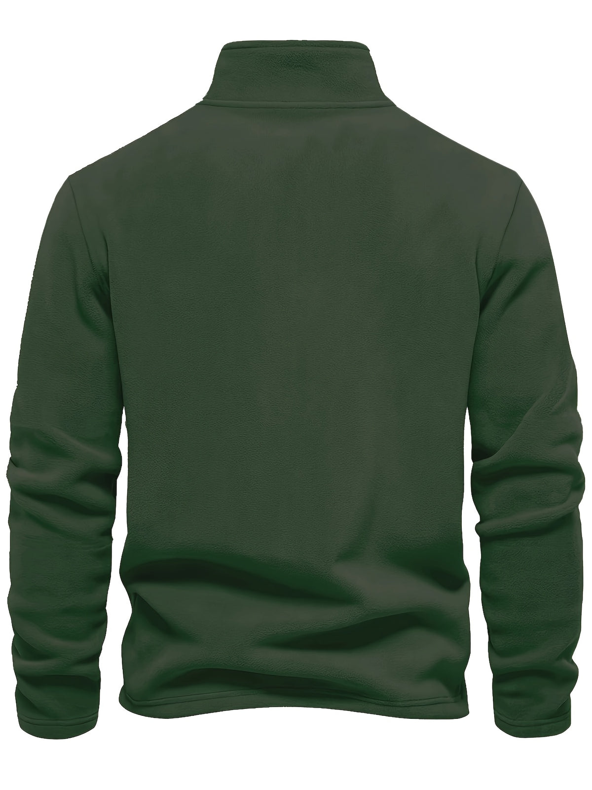 Men'S Fleece Half-Zip Sweatshirt 5pcs Set Autumn Winter Comfortable Warm Casual All-Match Style - Mint Green + Dark Green + Slate Blue + Black + Gray