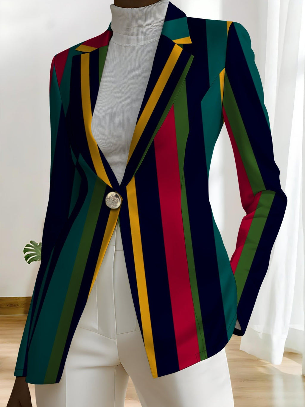 Women's Autumn Campus Fashion,  Outdoor Travel Attire, Tops with Unique Patterns, Elegant Printed Autumn Coats, and Exquisite Blazers. - Mixed colors