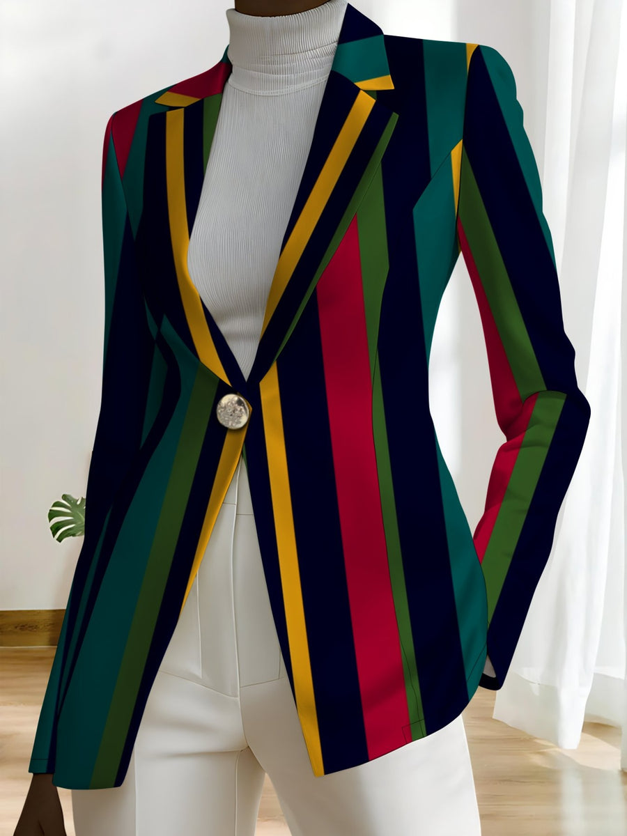 Women's Autumn Campus Fashion, Outdoor Travel Attire, Tops with Unique Patterns, Elegant Printed Autumn Coats, and Exquisite Blazers. - Mixed colors