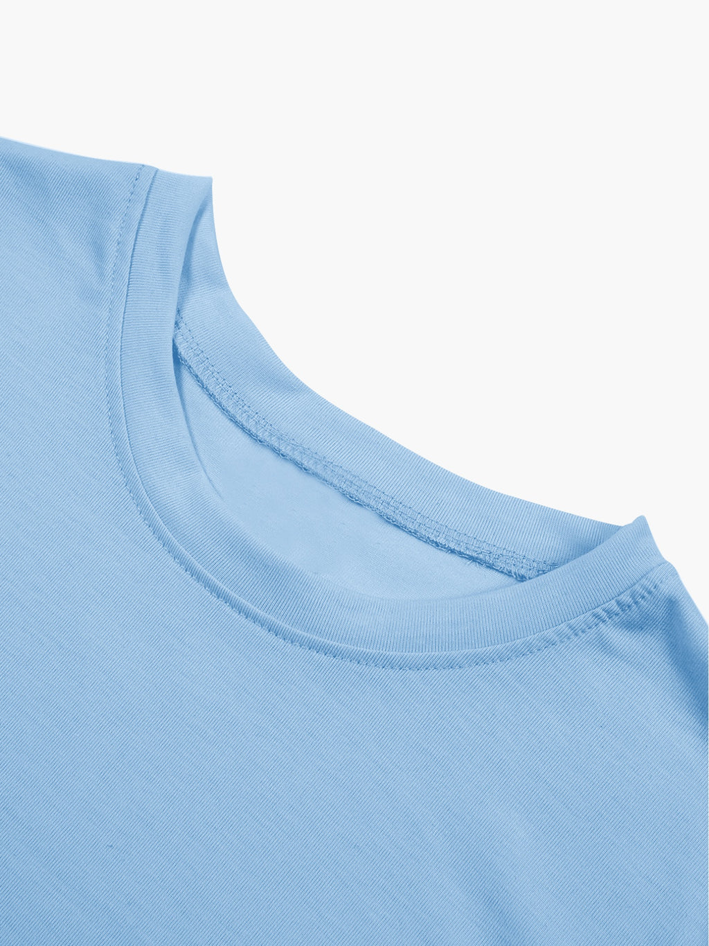 Creative Double-Sided Pattern Print, RELAX HABIBI Fun Slogan Print T-Shirt, Bold Statement, Easy, Summer Men'S Casual Short Sleeve T-Shirt Round Neck Top, Knit Fabric, Fresh And Comfortable - Sky Blue