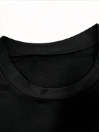 Women's Black Short Sleeve T-shirt with Leopard Print Bow Front Design, Polyester Material, Multiple Specifications Available, Comfortable Casual Top for Casual Attire & Outdoor - Black