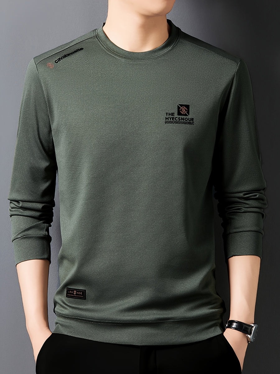 Minimalist Urban Crewneck Sweatshirt for Portable Daily Commuting - Green