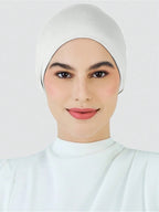 1pc Classic Solid Color Pleated Headband, Can Be Used As a Base Hat, Layered Design Can Be Worn Alone As a Headscarf, Practical Basic Item for Daily Worship And Festive Wear, Meeting Diverse Styling Needs - White
