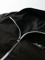 Men's Jacket, New Versatile Casual Jacket Top with Letter Print, Loose Fit, JK2605653 - Black