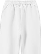 Spring/Winter New Women's Jogger Pants with Cuffed Hem, White Printed Casual Trousers. Made of Easy-care, Soft, and Warm Fabric, Machine Washable. Features Letter Print for Home Wear, Suitable for Travel, Home, and Outdoor Outings. Solid Color - White