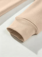 Long Printed Hooded Sweatshirt Dress Women'S Autumn Winter Thickened Fleece Top Women'S Versatile Loose Casual Long Sleeve Hoodie - Khaki