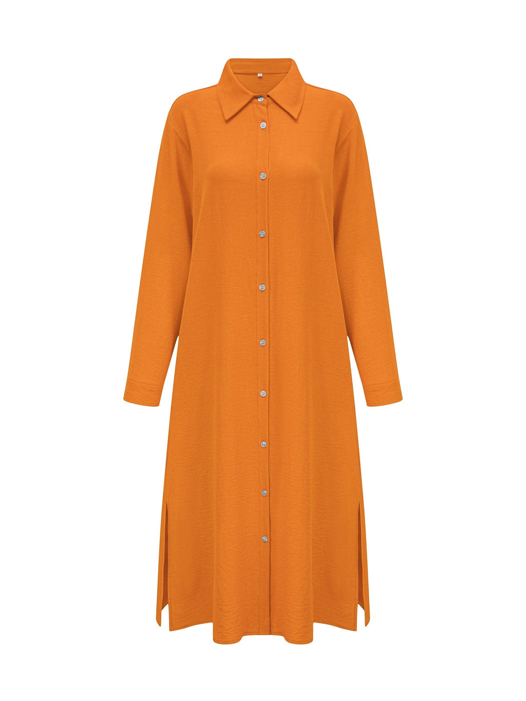 Fashion Women's Shirt Dress, Dress - Orange