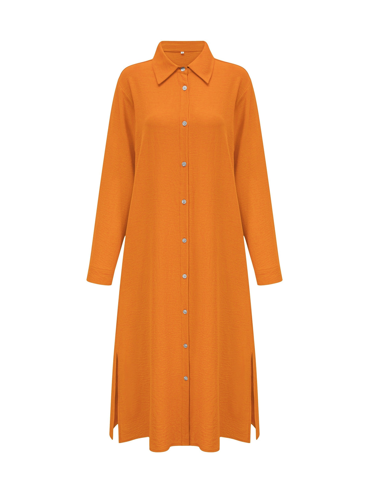 Fashion Women's Shirt Dress, Dress - Orange