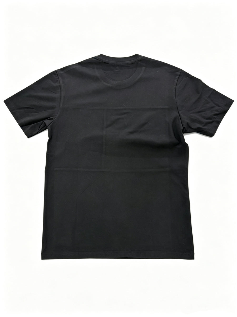 Men'S Random Print Short-Sleeve T-Shirt Summer New High-End Half-Sleeve Body Shirt Round Neck Leisure Dressing Men'S Clothing Trend - Black