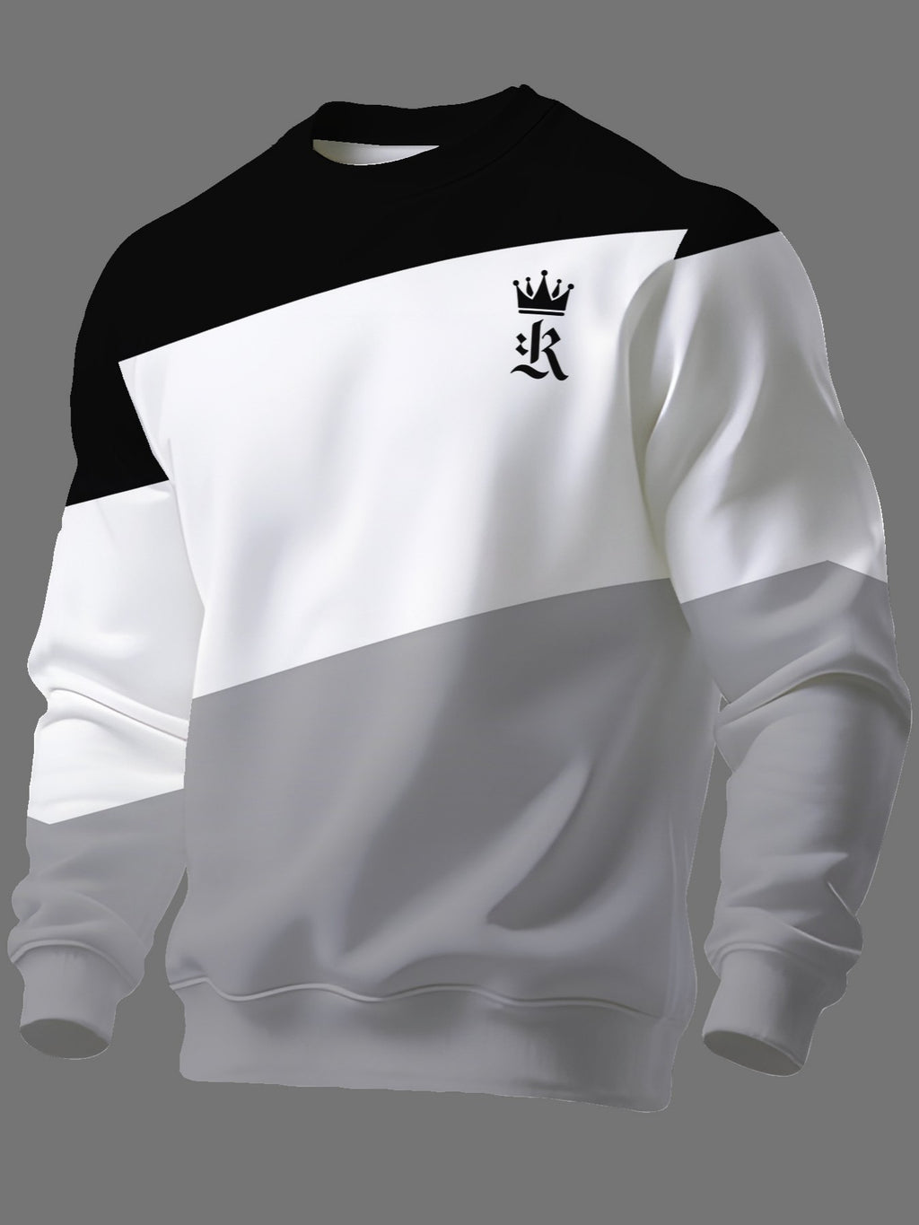 New Style Long Sleeve Autumn Winter Print Round Neck Sweatshirt Men'S Long Sleeve Sweatshirt - Mixed colors