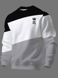 New Style Long Sleeve Autumn Winter Print Round Neck Sweatshirt Men'S Long Sleeve Sweatshirt - Mixed colors