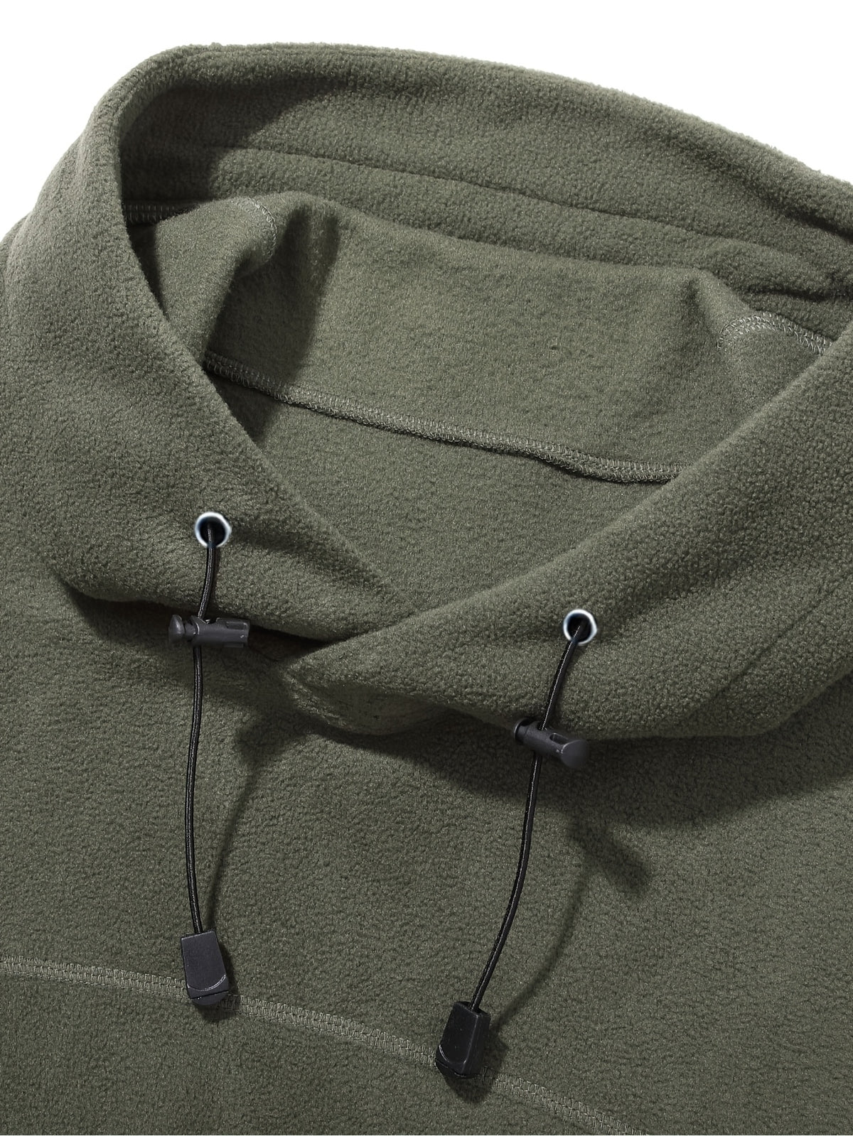 Men's Polar Fleece Tactical Hoodie, Long Sleeve Pullover Hooded Sweatshirt with Multi Zipper Pockets, Casual Outdoor Warm Hooded Top for Daily Hiking Travel - Olive Green