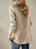 Women's Casual Elegant Blazer, Stylish and Unique Design, Niche Suit Top, Loose Fit, Versatile - Apricot