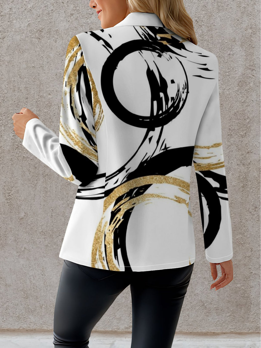 Autumn Women's fashion wear outdoor travel  clothing  pattern tops printed pattern elegant Women's autumn coat exquisite suit jacket, - Mixed colors