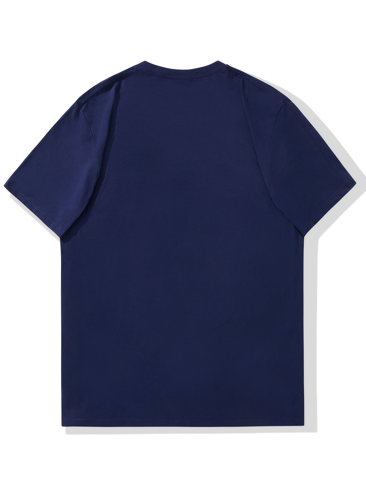 Men'S Original Parts Vintage Pattern Summer Casual Round Neck Short Sleeve T-Shirt - Navy Color