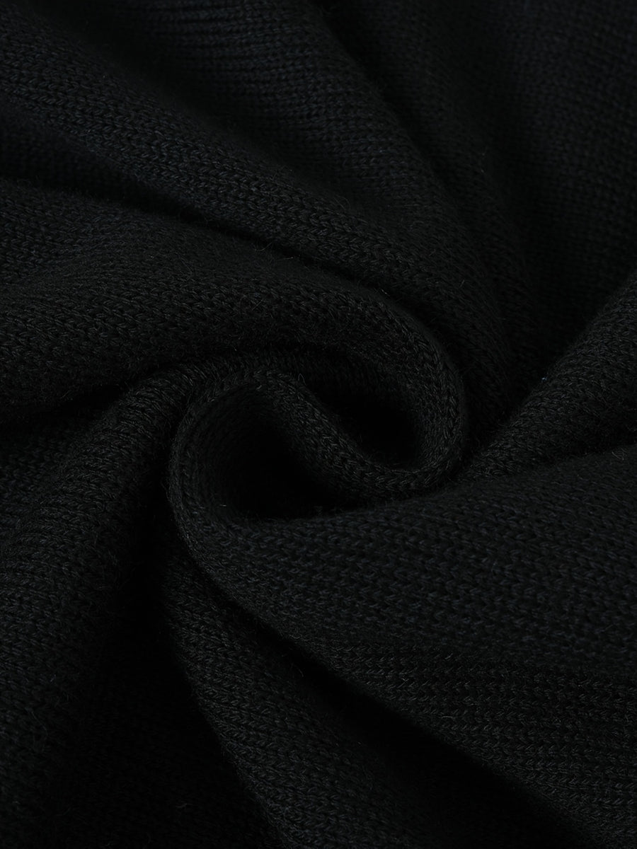 New Arrival, Fashion Women'S Clothing, Spring Autumn Early Winter, Button-Poked Sweater Jacket - Black
