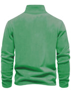 Men'S Winter Base Layer Outer Wear Comfortable Fleece Warm Stand-Up Collar Long Sleeve Sweatshirt 5pcs Set - Bright green + bright green + bright green + bright green + bright green