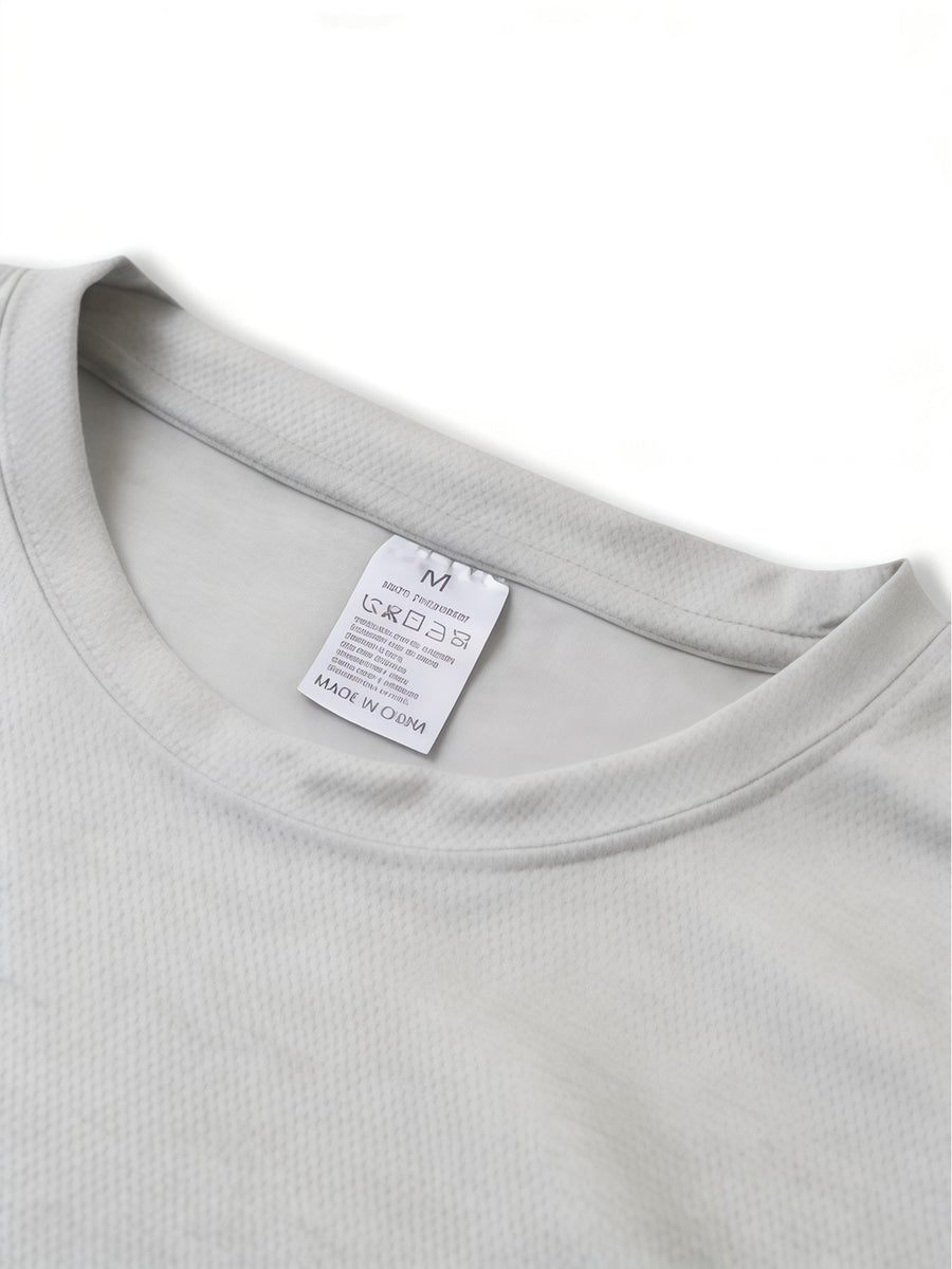 Men's Milano Luxe Logo T-Shirt - Lightweight 100% Polyester Crew Neck Short Sleeve Summer Top with Iconic Milano Print, Casual Streetwear Tee Suitable for Urban Fashion, Machine Washable Regular Fit for & -the- Style - Grey