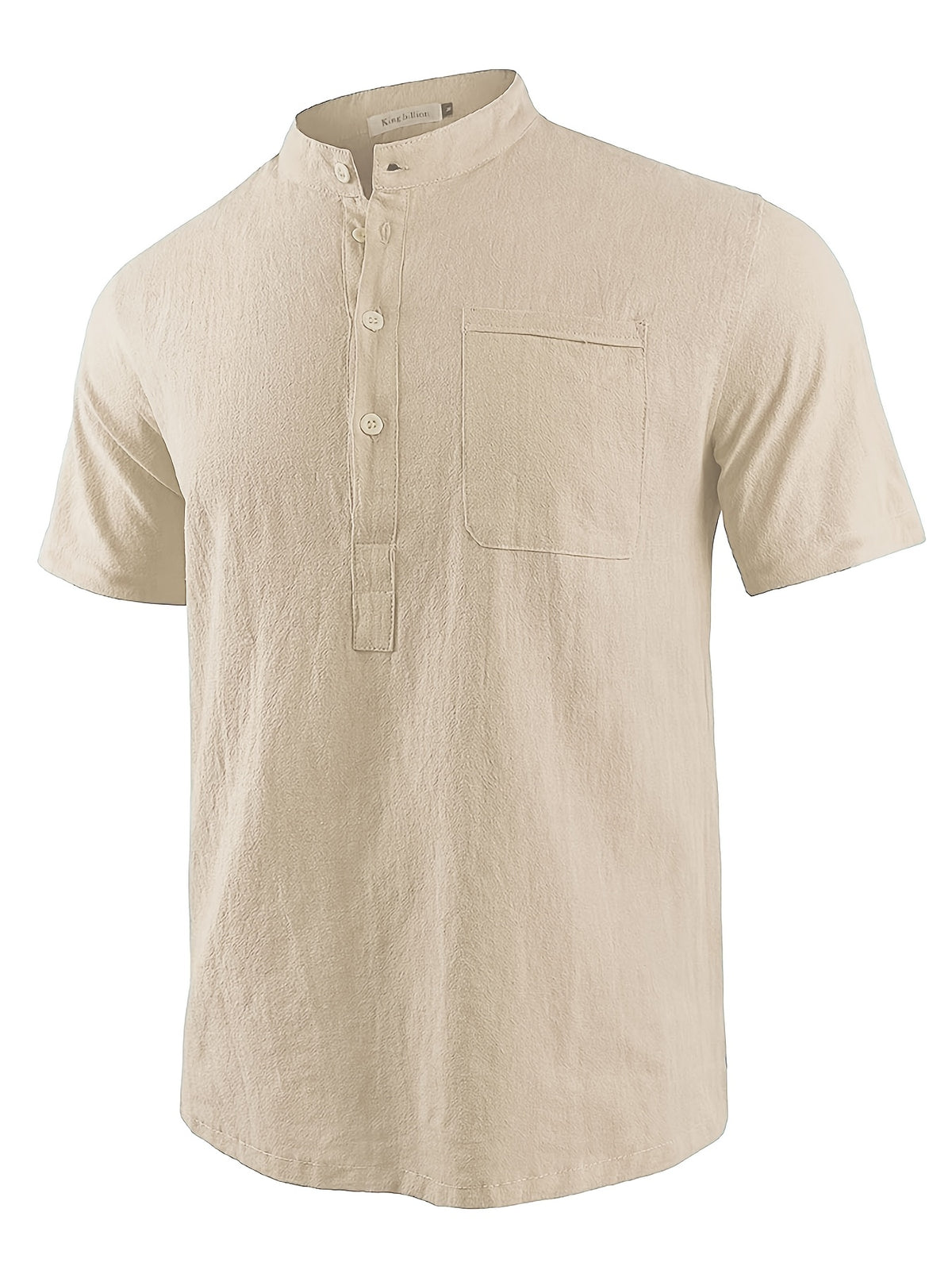 Men's Casual Shirt, Summer Short Sleeve, Lightweight and Breathable, Simple and Stylish, Versatile Casual Shirt - Khaki