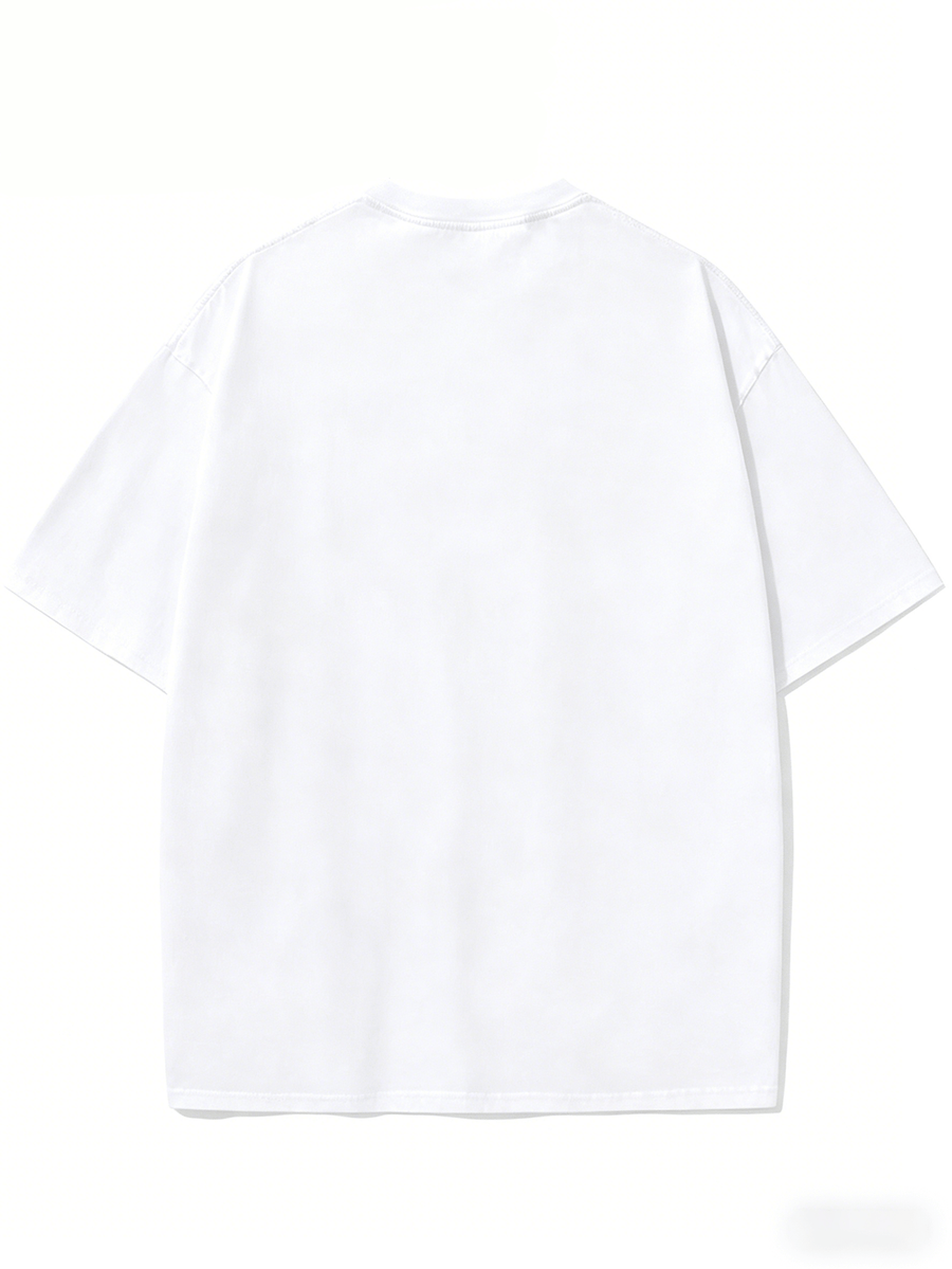Warner Exclusive, Vintage Street Style Classic Superman "S" Logo Print Design, Men's Summer Basic Daily Casual Short-Sleeve T-Shirt, Suitable for Outdoor Wear, Fitness, Office, and Daily Outfits, an Essential Item for a Basic Wardrobe - White