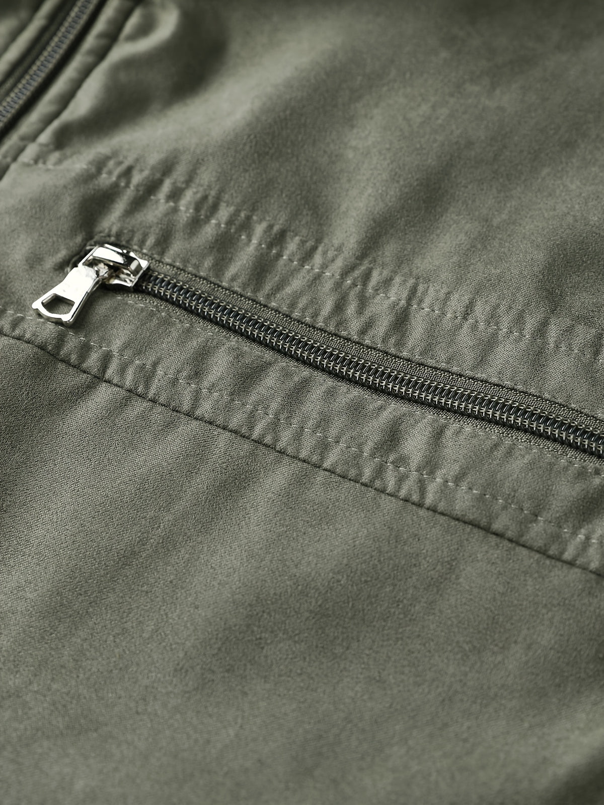 Men'S Pilot Thick Jacket, Padding Thick Jacket, Winter Warm Workwear Jacket, Stand-Up Collar Zipper Top, Multi-Pocket Casual Jacket, Outdoor Daily Jacket, Retro Workwear Men'S Clothing, Autumn And Winter Thick Flight Jacket - fern green